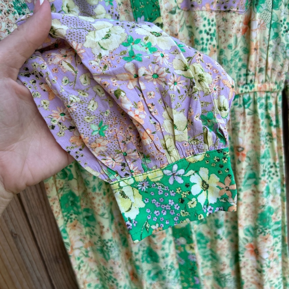 Loft Floral Vintage Godet Pocket Shirtdress Maxi - Picture 4 of 8